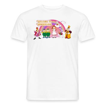 Alice In Wonderland Journey Through Fantasy World - Men's T-Shirt - white - Front - AI Model Male 178 dark (178cm)