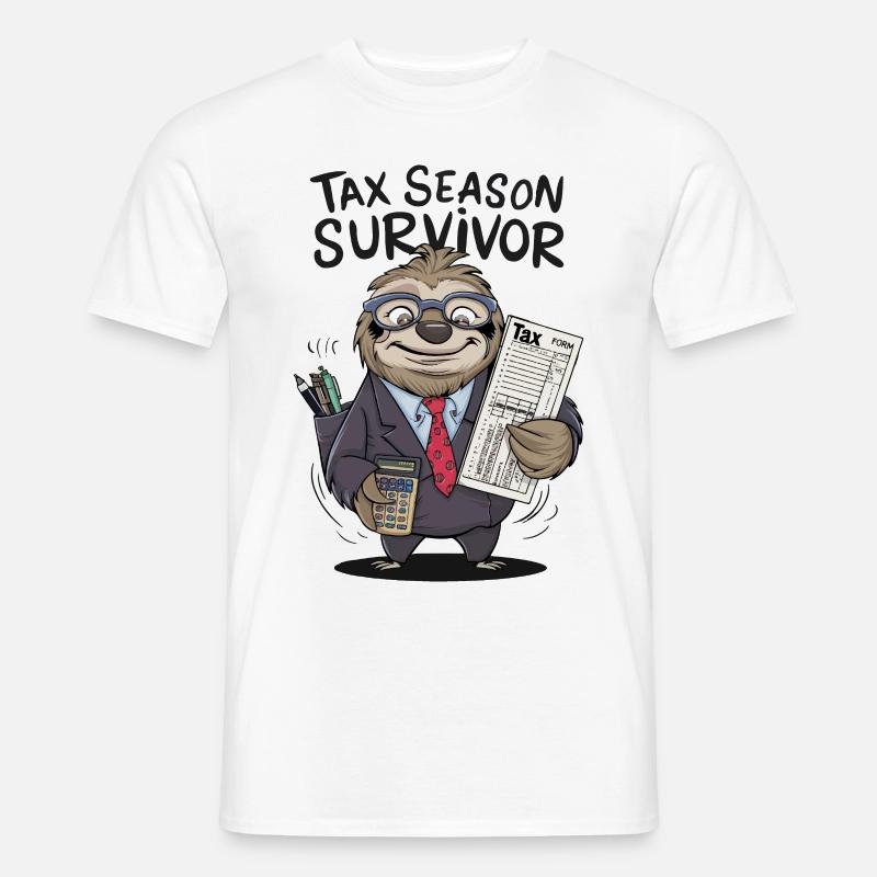Steuersaison Überlebender - Männer T-Shirt - Weiß