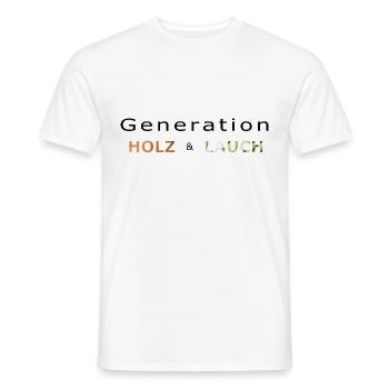 Generation Holz und Lauch - Männer T-Shirt - Weiß - Vorne - AI Model Male 178 dark (178cm)