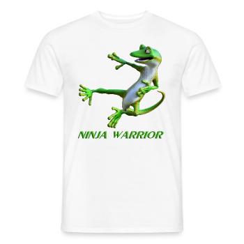 Guerrier Ninja - T-shirt homme - blanc - Devant - AI Model Male 178 dark (178cm)