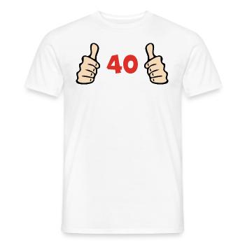40. Geburtstag 40 Jahre Geschenk - Männer T-Shirt - Weiß - Vorne - AI Model Male 178 dark (178cm)