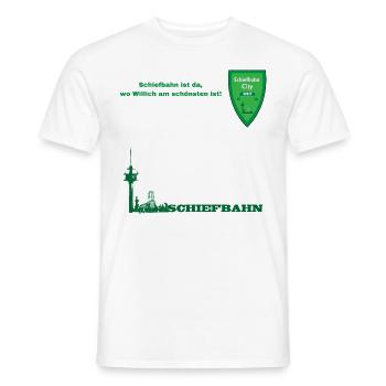 Schiefbahn ist da wo Willich am schönsten ist - Männer T-Shirt - Weiß - Vorne - AI Model Male 178 dark (178cm)
