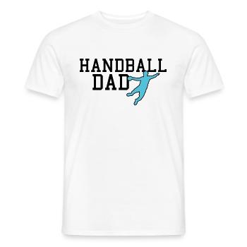 papa handball - T-shirt homme - blanc - Devant - AI Model Male 178 dark (178cm)