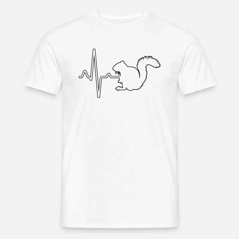 Eichhörnchen Herzschlag - Männer T-Shirt - Weiß