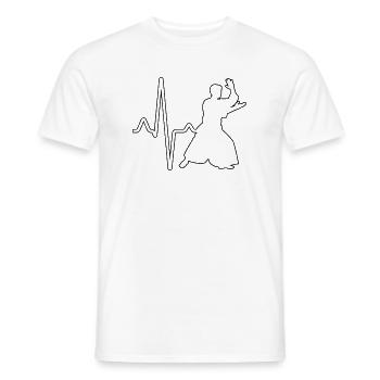 Aikido Herzschlag - Männer T-Shirt - Weiß - Vorne - AI Model Male 178 dark (178cm)