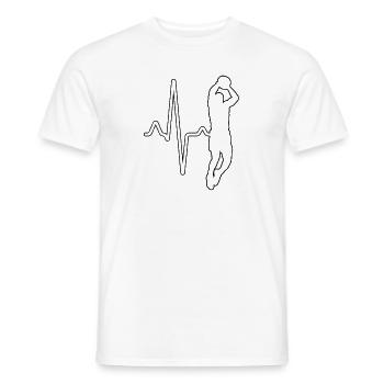 Basketball Herzschlag - Männer T-Shirt - Weiß - Vorne - AI Model Male 178 dark (178cm)