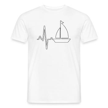 Segeln Herzschlag - Männer T-Shirt - Weiß - Vorne - AI Model Male 178 dark (178cm)