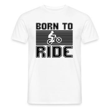 Mountainbike fahren - Männer T-Shirt - Weiß - Vorne - AI Model Male 178 dark (178cm)