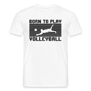 Volley-ball - T-shirt homme - blanc - Devant - AI Model Male 178 dark (178cm)