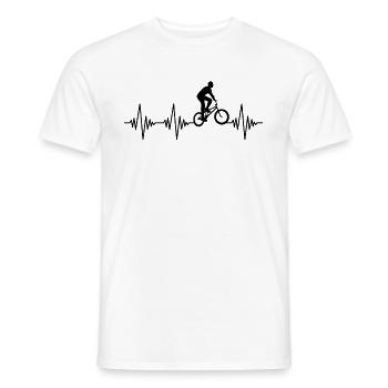 BMX Heartbeat - Men's T-Shirt - white - Front - AI Model Male 178 dark (178cm)