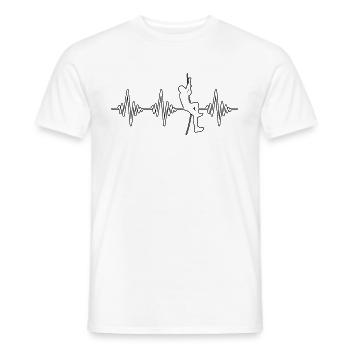 Climbing Heartbeat - Men's T-Shirt - white - Front - AI Model Male 178 dark (178cm)