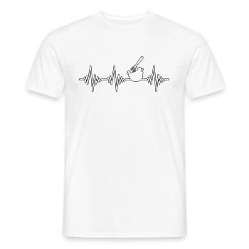 Rythme cardiaque de cuisson - T-shirt homme - blanc - Devant - AI Model Male 178 dark (178cm)