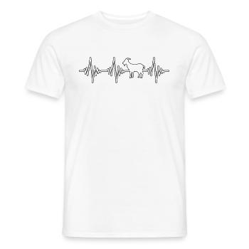 Ziege Herzschlag - Männer T-Shirt - Weiß - Vorne - AI Model Male 178 dark (178cm)