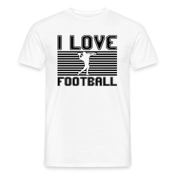 I love football - Männer T-Shirt - Weiß - Vorne - AI Model Male 178 dark (178cm)