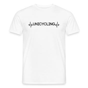 Rythme cardiaque monocycle - T-shirt homme - blanc - Devant - AI Model Male 178 dark (178cm)