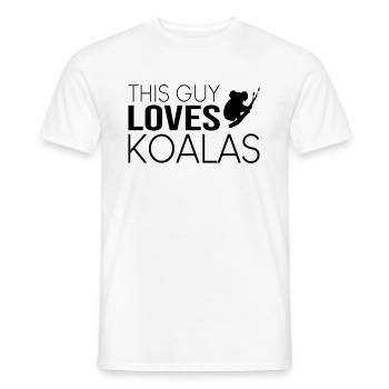 Type Koala Saying - Men's T-Shirt - white - Front - AI Model Male 178 dark (178cm)