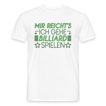 Billiard Spruch - Männer T-Shirt - Weiß - Vorne - AI Model Male 178 dark (178cm)