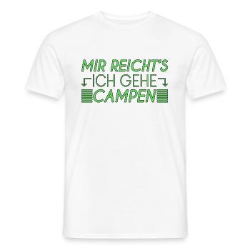 Camping Spruch - Männer T-Shirt - Weiß - Vorne - AI Model Male 178 dark (178cm)