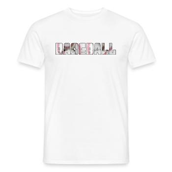 baseball - Men's T-Shirt - white - Front - AI Model Male 178 dark (178cm)
