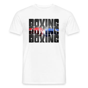 Boxing - Men's T-Shirt - white - Front - AI Model Male 178 dark (178cm)