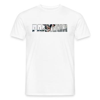 le parkour - T-shirt homme - blanc - Devant - AI Model Male 178 dark (178cm)