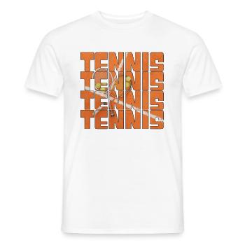 tennis - T-skjorte herre - hvit - Foran - AI Model Male 178 dark (178cm)
