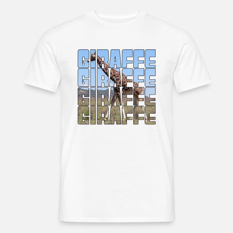 Giraffe - Männer T-Shirt - Weiß