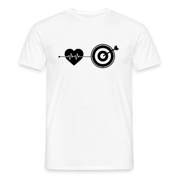Battements de cœur de fléchettes - T-shirt homme - blanc - Devant - AI Model Male 178 dark (178cm)