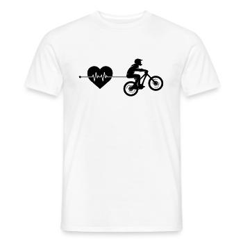Battement de cœur du VTT - T-shirt homme - blanc - Devant - AI Model Male 178 dark (178cm)