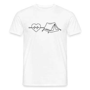 Wohnmobil Herzschlag - Männer T-Shirt - Weiß - Vorne - AI Model Male 178 dark (178cm)
