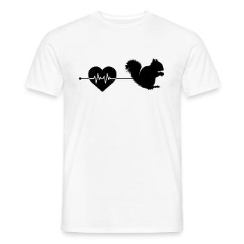Squirrel heartbeat - Men's T-Shirt - white - Front - AI Model Male 178 dark (178cm)