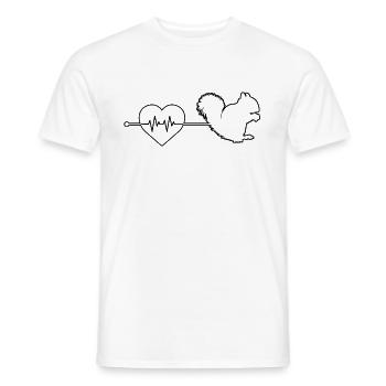 Squirrel heartbeat - Men's T-Shirt - white - Front - AI Model Male 178 dark (178cm)