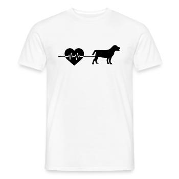 Battements de cœur de chien - T-shirt homme - blanc - Devant - AI Model Male 178 dark (178cm)