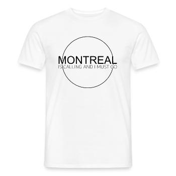 Montreal Saying - Men's T-Shirt - white - Front - AI Model Male 178 dark (178cm)
