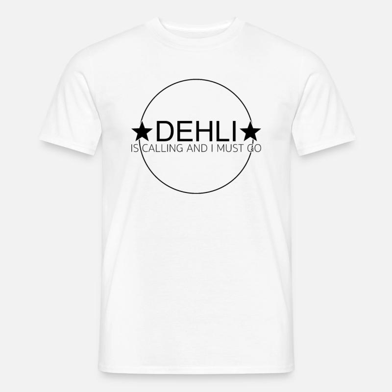 dehli is calling - Männer T-Shirt - Weiß