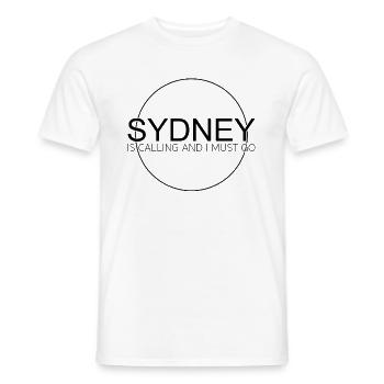 Citation de Sydney - T-shirt homme - blanc - Devant - AI Model Male 178 dark (178cm)