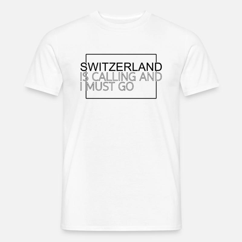 Schweiz Spruch - Männer T-Shirt - Weiß