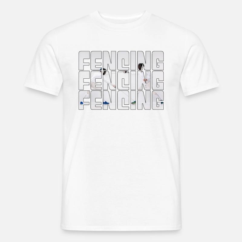 Fechten - Männer T-Shirt - Weiß