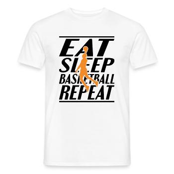 Essen Schlafen Basketball - Männer T-Shirt - Weiß - Vorne - AI Model Male 178 dark (178cm)