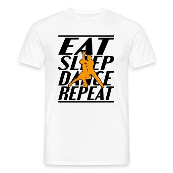 Essen Schlafen Tanzen - Männer T-Shirt - Weiß - Vorne - AI Model Male 178 dark (178cm)