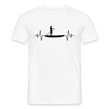 Surfen Herzschlag - Männer T-Shirt - Weiß - Vorne - AI Model Male 178 dark (178cm)