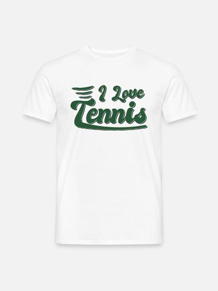 Ich liebe Tennis - Männer T-Shirt - Weiß