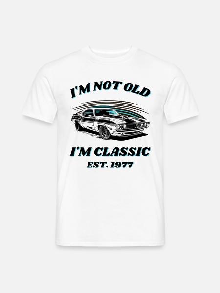 Geboren 1977 Classic seit 1977 Muscle-Car Design - Männer T-Shirt - Weiß