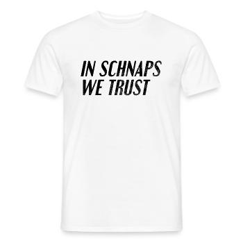 Schnaps trinken Spruch - Männer T-Shirt - Weiß - Vorne - AI Model Male 178 dark (178cm)
