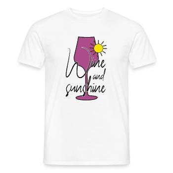 Wein Sonne Sonnenschein Spruch - Männer T-Shirt - Weiß - Vorne - AI Model Male 178 dark (178cm)