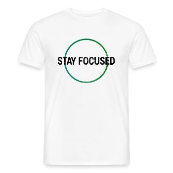 Focus Learning Shirt - Men's T-Shirt - white - Front - AI Model Male 178 dark (178cm)