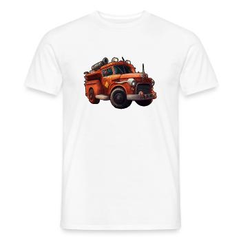Fire engine fire brigade - Men's T-Shirt - white - Front - AI Model Male 178 dark (178cm)