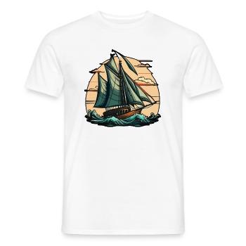 Boot Segelboot Segeln - Männer T-Shirt - Weiß - Vorne - AI Model Male 178 dark (178cm)