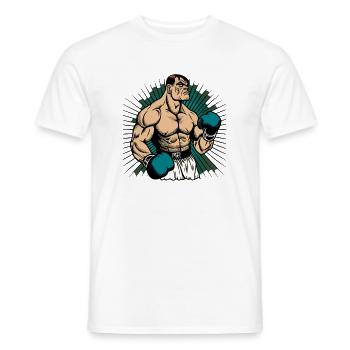 Boxer in comic style - Männer T-Shirt - Weiß - Vorne - AI Model Male 178 dark (178cm)