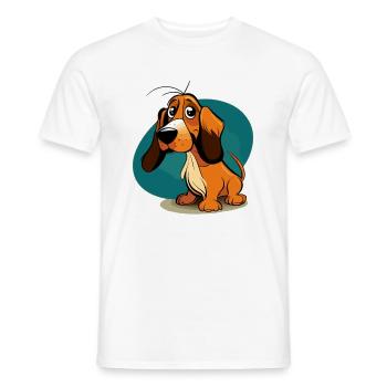 Dog in comic style - Men's T-Shirt - white - Front - AI Model Male 178 dark (178cm)